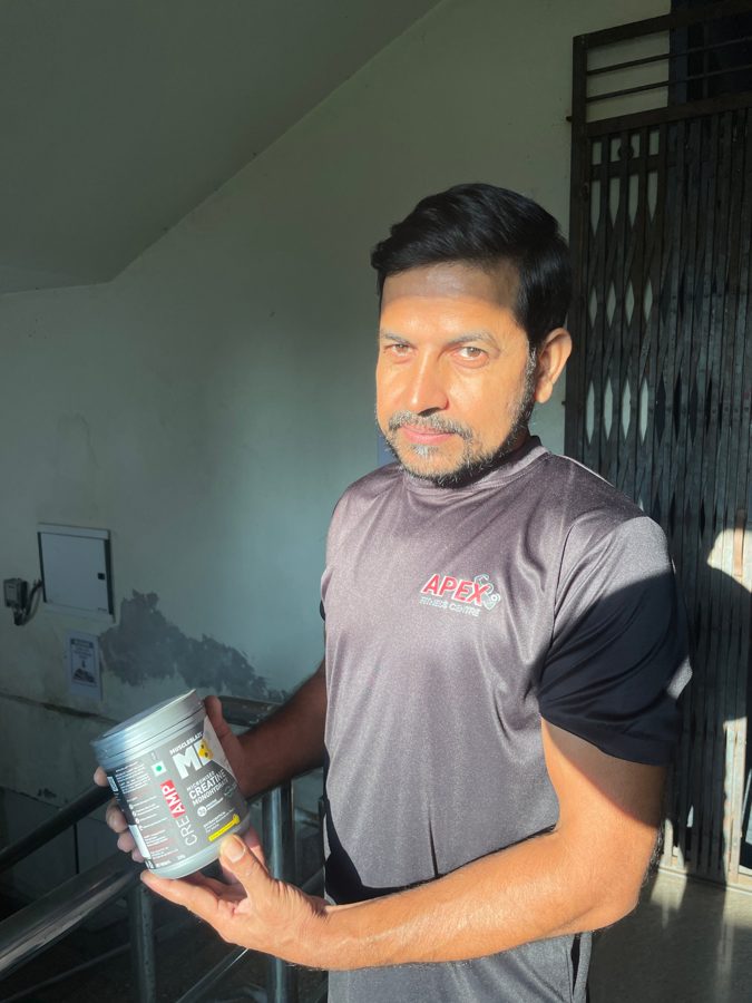 Hemraj Ojha with MuscleBlaze Creatine