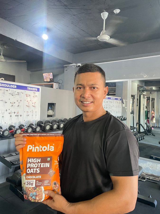 Ranjeet Shrestha with Pintola High Protein Oats