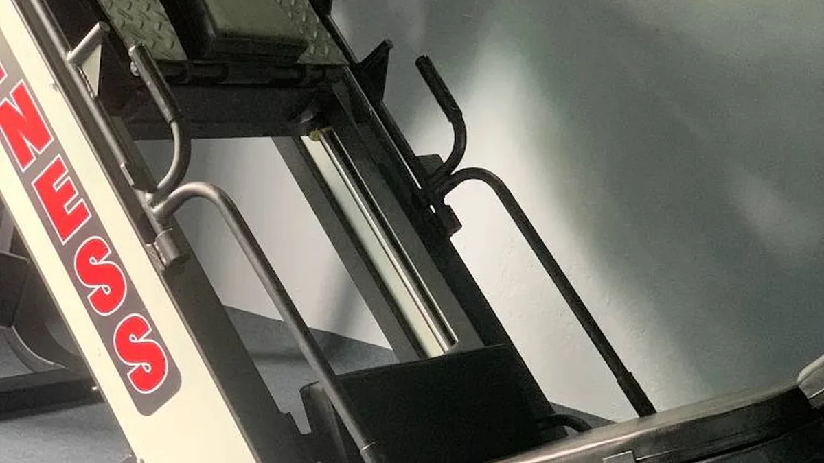 Leg training machine at Apex Fitness Centre